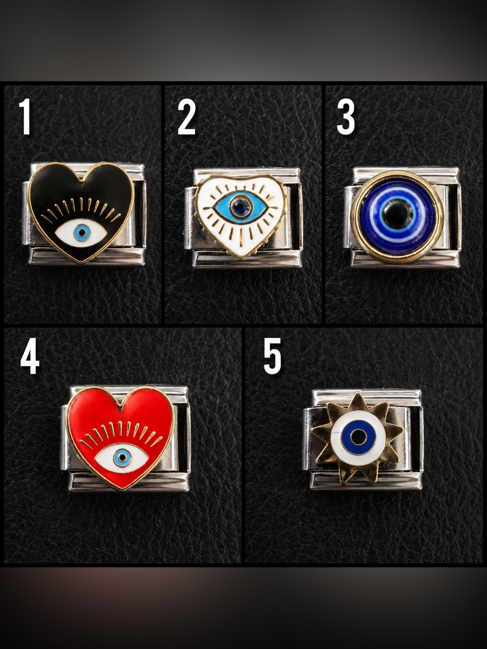 Mystical Evil Eye Italian Charms 🧿✨ – Hearts, Protection & Good Luck